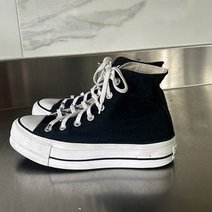 Black platform converse